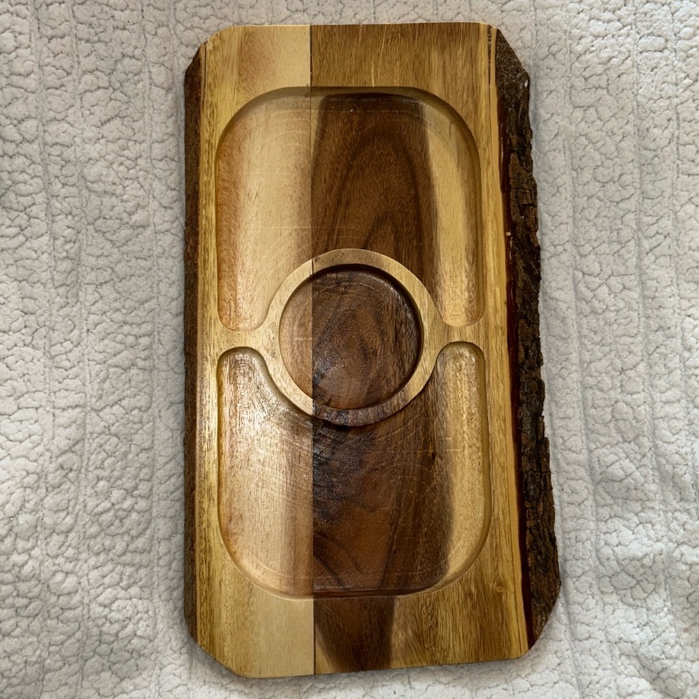 NWT live edge acacia wood charcuterie board